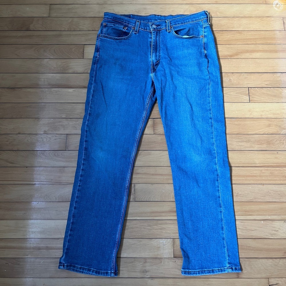 Levis 514 Straight Fit Mens Blue Jeans Medium Wash W34 L30 00514-1351